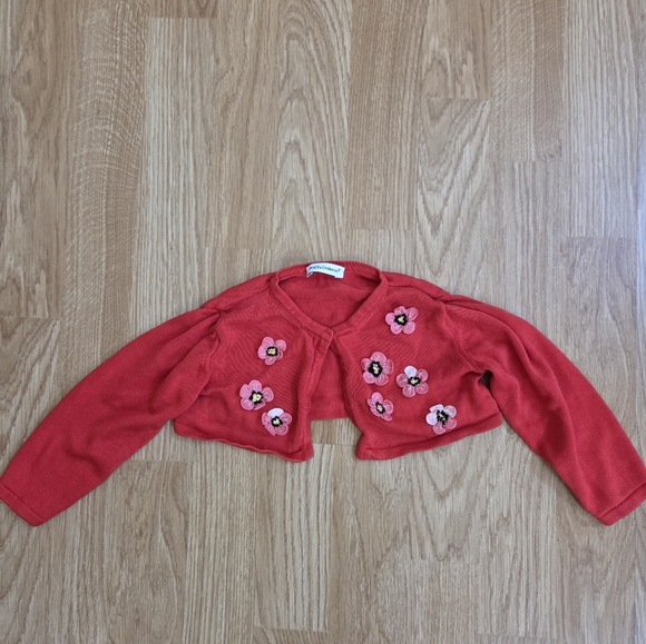 🌺DOLCE & GABBANA🌺 Baby Girls Flower Embellished Cardigan Sweater - [12 months] - Picture 3 of 10